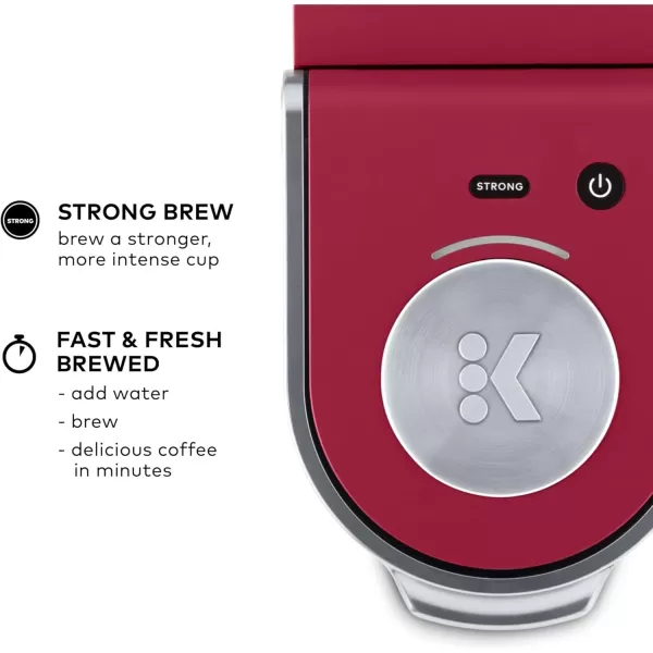 Keurig KMini Plus Single Serve KCup Pod Coffee Maker with 6 to 12oz Brew Size Stores up to 9 KCup Pods Travel Mug Friendly Matte BlackCardinal Red