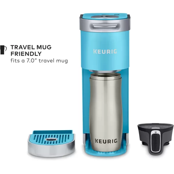 Keurig KMini Plus Single Serve KCup Pod Coffee Maker with 6 to 12oz Brew Size Stores up to 9 KCup Pods Travel Mug Friendly Matte BlackCool Aqua