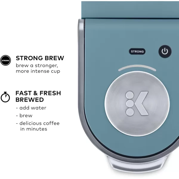 Keurig KMini Plus Single Serve KCup Pod Coffee Maker with 6 to 12oz Brew Size Stores up to 9 KCup Pods Travel Mug Friendly Matte BlackEvening Teal