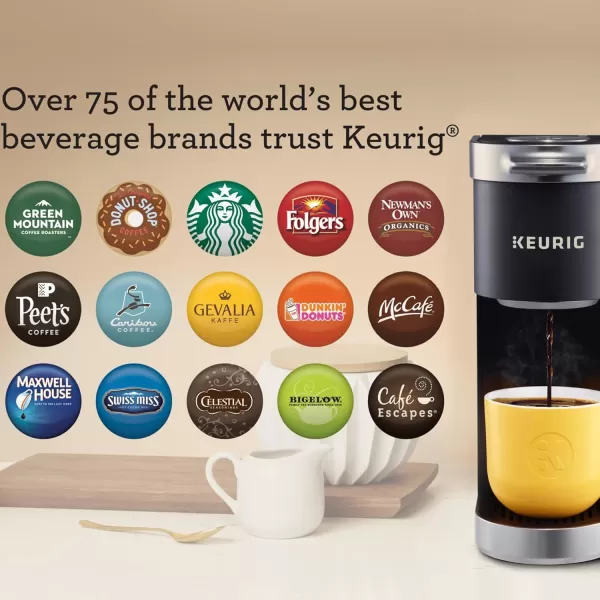 Keurig KMini Plus Single Serve KCup Pod Coffee Maker with 6 to 12oz Brew Size Stores up to 9 KCup Pods Travel Mug Friendly Matte BlackMatte Black