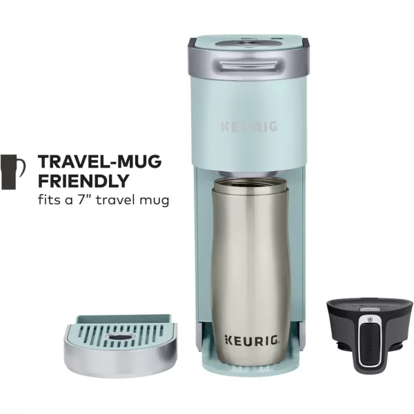 Keurig KMini Plus Single Serve KCup Pod Coffee Maker with 6 to 12oz Brew Size Stores up to 9 KCup Pods Travel Mug Friendly Matte BlackMisty Green