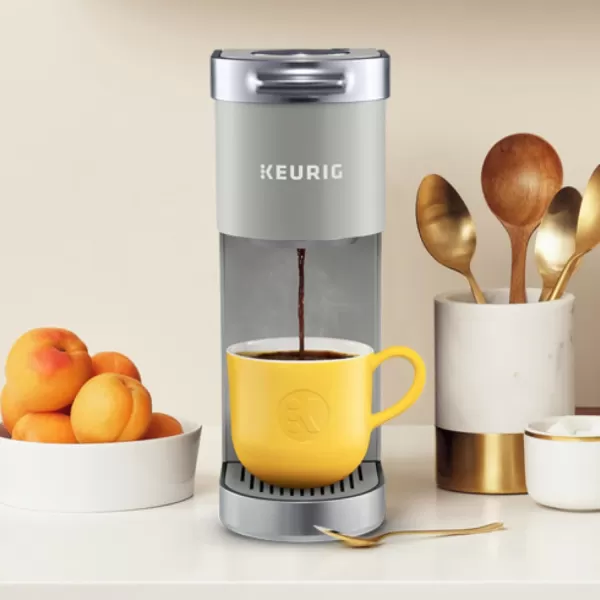 Keurig KMini Plus Single Serve KCup Pod Coffee Maker with 6 to 12oz Brew Size Stores up to 9 KCup Pods Travel Mug Friendly Matte BlackStudio Gray