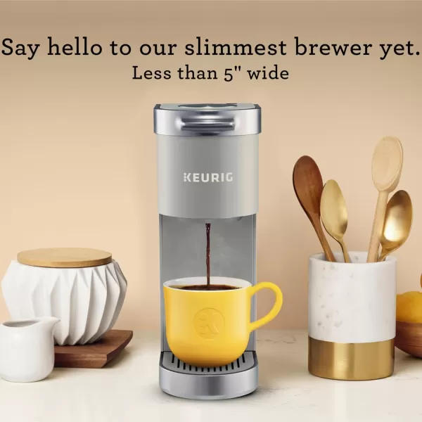 Keurig KMini Plus Single Serve KCup Pod Coffee Maker with 6 to 12oz Brew Size Stores up to 9 KCup Pods Travel Mug Friendly Matte BlackStudio Gray