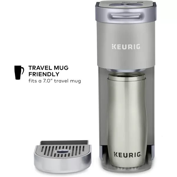 Keurig KMini Plus Single Serve KCup Pod Coffee Maker with 6 to 12oz Brew Size Stores up to 9 KCup Pods Travel Mug Friendly Matte BlackStudio Gray