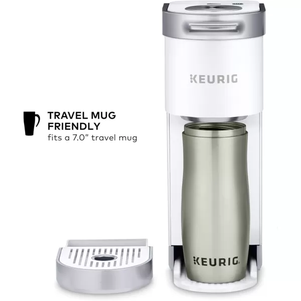 Keurig KMini Plus Single Serve KCup Pod Coffee Maker with 6 to 12oz Brew Size Stores up to 9 KCup Pods Travel Mug Friendly Matte BlackWhite