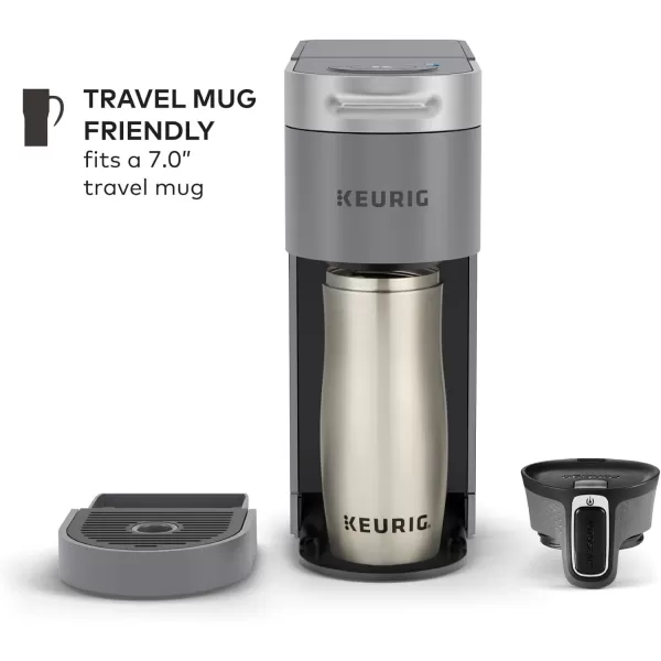 Keurig KSlim  ICED Single Serve Coffee Maker Hot and Cold Coffee Capabilities Brews 8 to 12oz Cups 46oz Removable Reservoir Gray