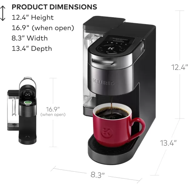 Keurig KSupreme Plus SMART Coffee Maker Single Serve KCup Pod Coffee Brewer BREWID and MultiStream Technology 78 OzBlack