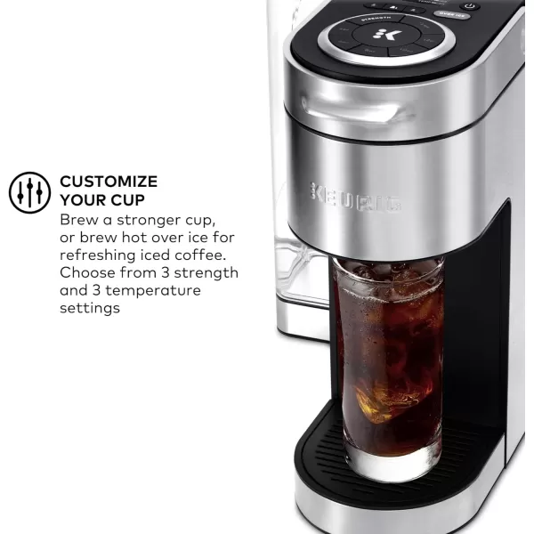 Keurig KSupreme Plus Single Serve KCup Pod Coffee Maker MultiStream Technology Customizable Strength and Temperature Settings Programmable 78oz Removable Reservoir Stainless SteelStainless Steel