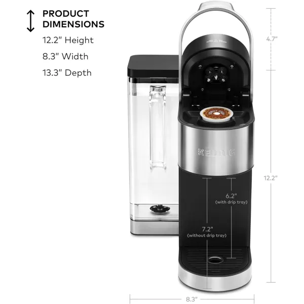 Keurig KSupreme Plus Single Serve KCup Pod Coffee Maker MultiStream Technology Customizable Strength and Temperature Settings Programmable 78oz Removable Reservoir Stainless SteelStainless Steel