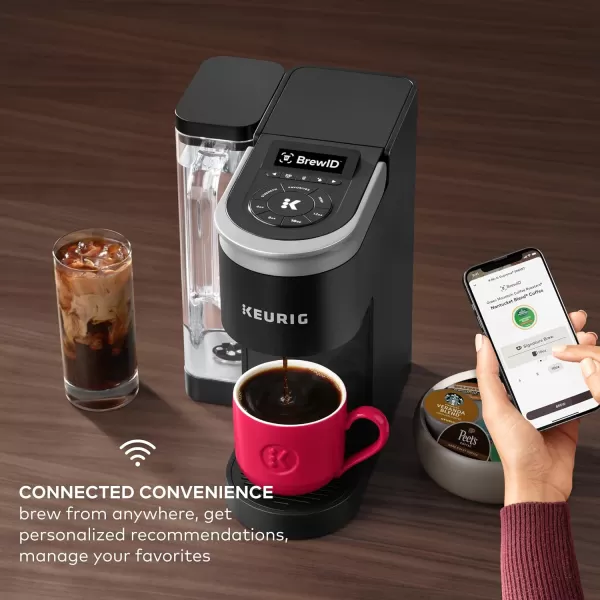 Keurig KSupreme SMART Single Serve Coffee Maker With WiFi Compatibility 4 Brew Sizes And 66oz Removable Reservoir Compatible with Alexa WhiteBlack