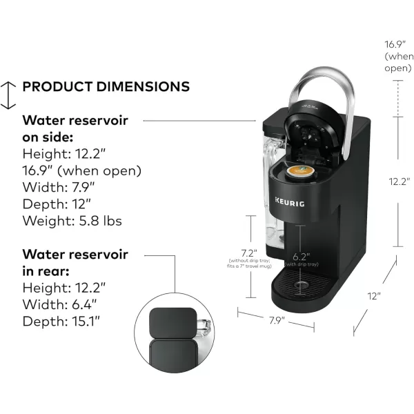 Keurig KSupreme SMART Single Serve Coffee Maker With WiFi Compatibility 4 Brew Sizes And 66oz Removable Reservoir Compatible with Alexa WhiteBlack