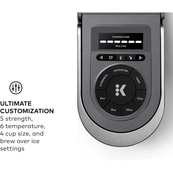 Keurig KSupreme SMART Single Serve Coffee Maker With WiFi Compatibility 4 Brew Sizes And 66oz Removable Reservoir Compatible with Alexa WhiteGray