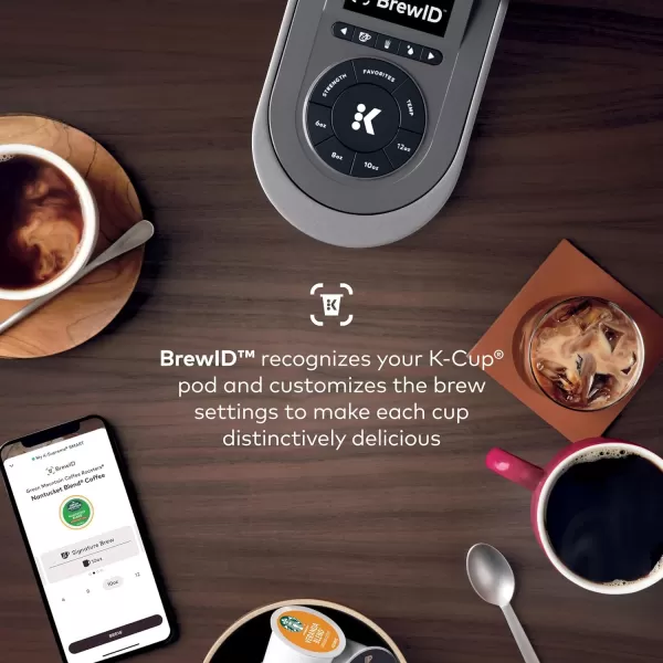 Keurig KSupreme SMART Single Serve Coffee Maker With WiFi Compatibility 4 Brew Sizes And 66oz Removable Reservoir Compatible with Alexa WhiteGray