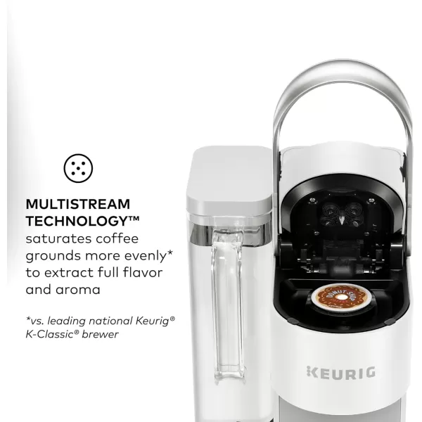 Keurig KSupreme SMART Single Serve Coffee Maker With WiFi Compatibility 4 Brew Sizes And 66oz Removable Reservoir Compatible with Alexa WhiteWhite