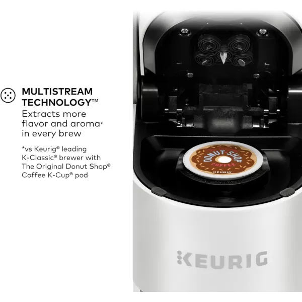 Keurig KSupreme Single Serve KCup Pod Coffee Maker MultiStream Technology 4 Brew Sizes 66oz DualPosition Removable Reservoir WhiteWhite