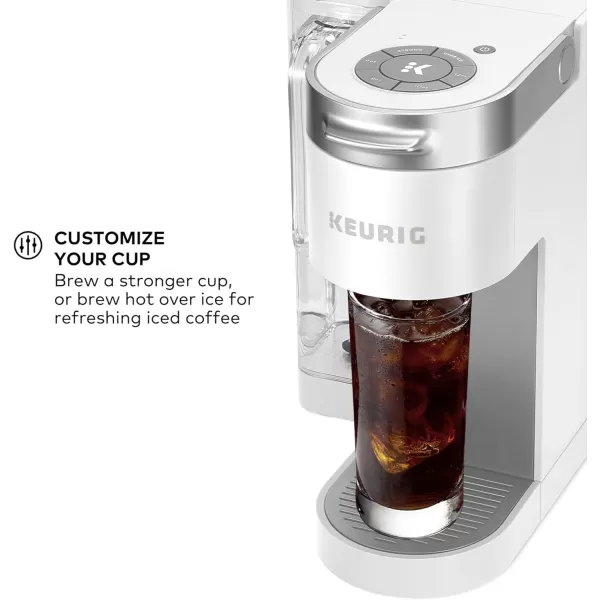 Keurig KSupreme Single Serve KCup Pod Coffee Maker MultiStream Technology 4 Brew Sizes 66oz DualPosition Removable Reservoir WhiteWhite