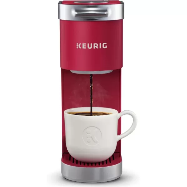 Keurig KMini Plus Single Serve KCup Pod Coffee Maker with 6 to 12oz Brew Size Stores up to 9 KCup Pods Travel Mug Friendly Matte BlackCardinal Red