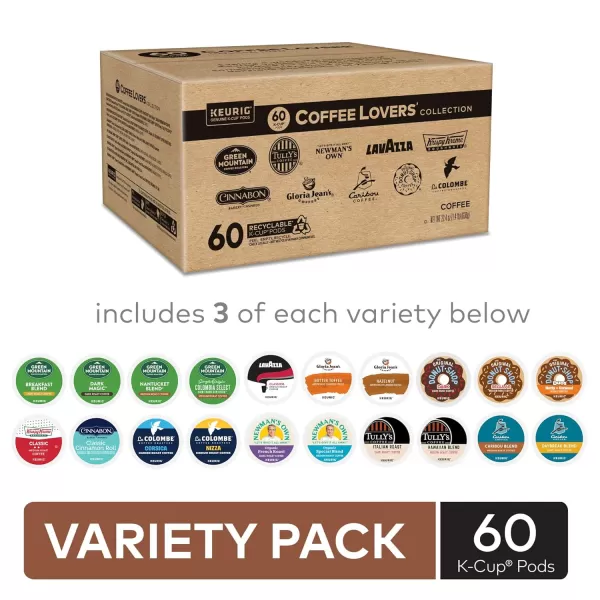 imageKeurig Entertainers Collection Variety Pack SingleServe KCup Pods 40 CountCoffee Lovers