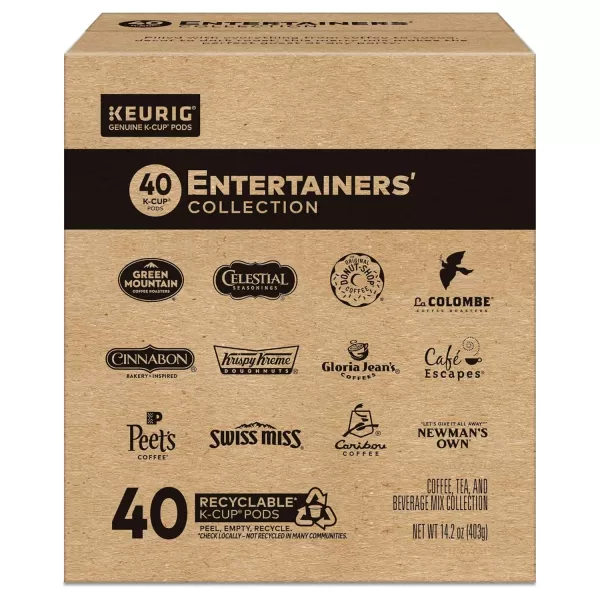 imageKeurig Entertainers Collection Variety Pack SingleServe KCup Pods 40 CountEntertainers Collection Variety