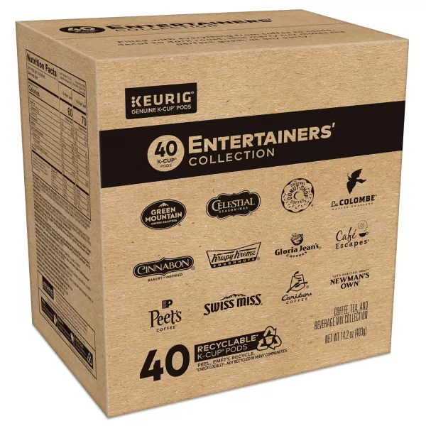 imageKeurig Entertainers Collection Variety Pack SingleServe KCup Pods 40 CountEntertainers Collection Variety