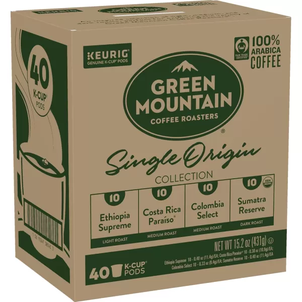 imageKeurig Entertainers Collection Variety Pack SingleServe KCup Pods 40 CountGreen Mountain Single Origin Collection