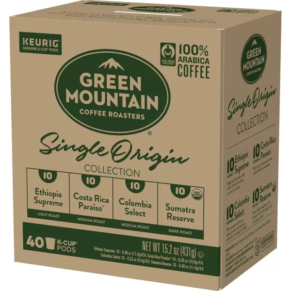 imageKeurig Entertainers Collection Variety Pack SingleServe KCup Pods 40 CountGreen Mountain Single Origin Collection