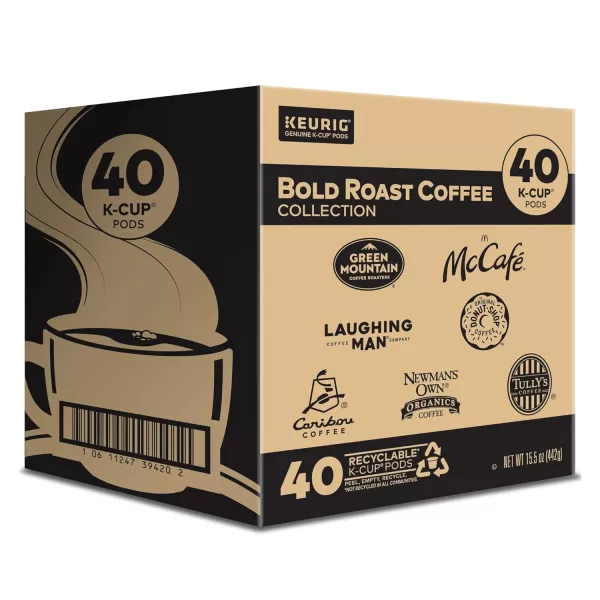 imageKeurig Entertainers Collection Variety Pack SingleServe KCup Pods 40 CountOLD Bold Roast Variety