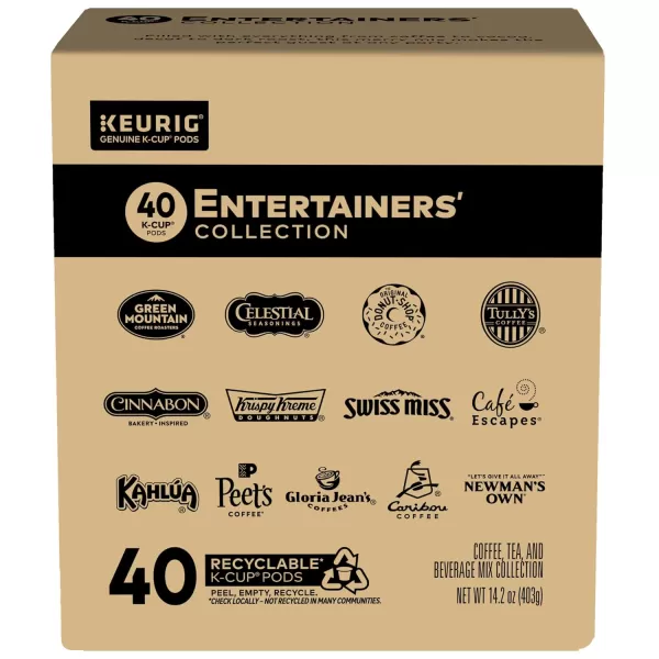 imageKeurig Entertainers Collection Variety Pack SingleServe KCup Pods 40 CountOLD Entertainers Collection Variety