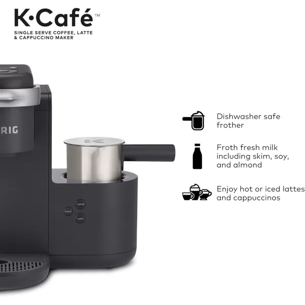 imageKeurig KCaf Coffee Maker Single Serve KCup Pod Coffee Latte and Cappuccino Maker Charcoal and Espresso Roast KCup Pod Variety Pack 24 Count