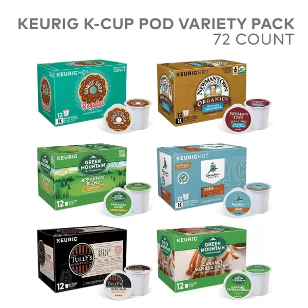 imageKeurig KCup Pod Variety Pack SingleServe Coffee KCup Pods Amazon Exclusive 72 CountCoffee Variety