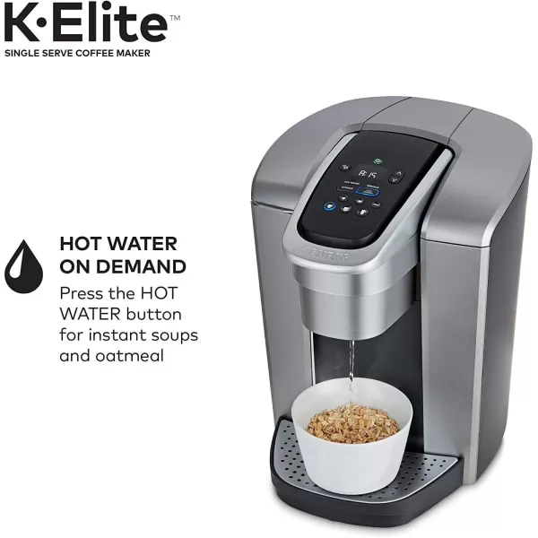 imageKeurig KElite Coffee Maker Single Serve KCup Pod Coffee Brewer Brushed Silver with Keurig 14 oz Contigo AUTOSEAL Travel Mug and My KCup Universal Reusable Ground Coffee Filter