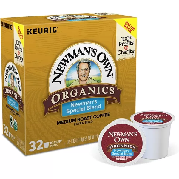 imageKeurig KSelect Coffee Maker Single Serve KCup Pod Coffee Brewer Black and Newmans Own Special Blend KCup Pods 32 Count