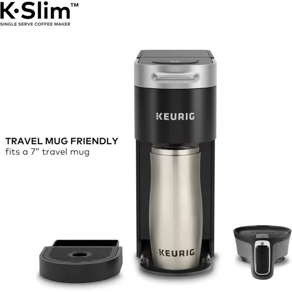 imageKeurig KSlim Single Serve Coffee Maker with Coffee Lovers Variety Pack 40 Count KCup PodsKSlim  Coffee Lovers Variety Pack 40ct KCup Pods