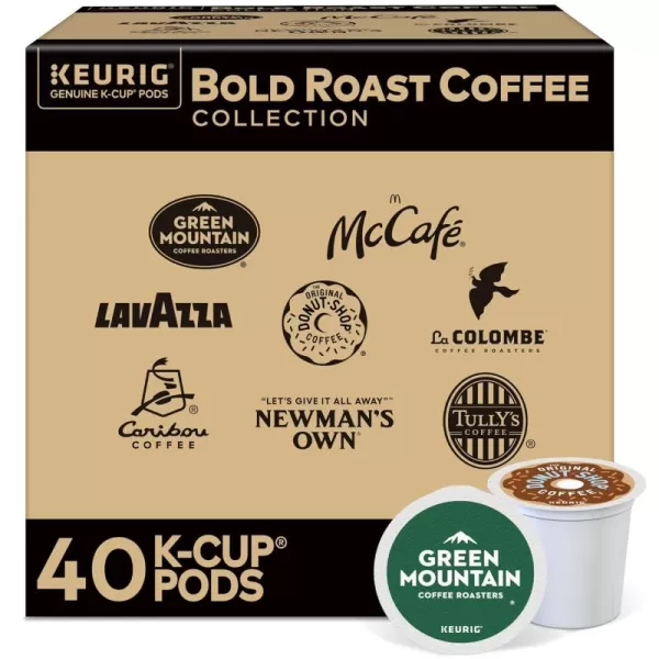 imageKeurig Entertainers Collection Variety Pack SingleServe KCup Pods 40 CountBold Roast Variety