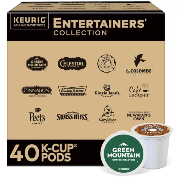 imageKeurig Entertainers Collection Variety Pack SingleServe KCup Pods 40 CountEntertainers Collection Variety