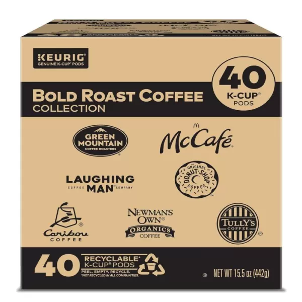 imageKeurig Entertainers Collection Variety Pack SingleServe KCup Pods 40 CountOLD Bold Roast Variety