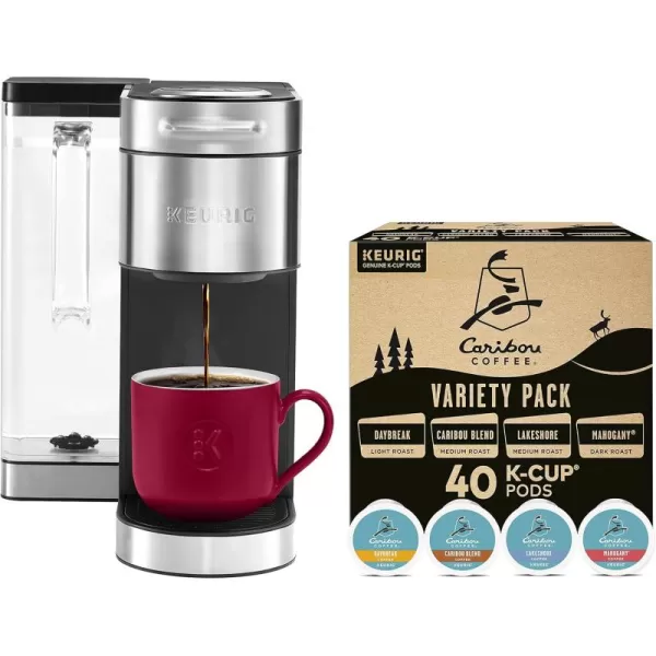 imageKeurig KSupreme Plus Single Serve Coffee Maker with Caribou Coffee Favorites Variety Pack 40 KCup Pods