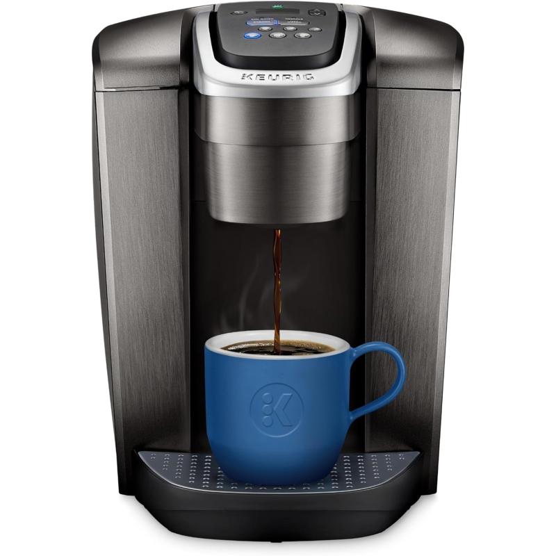 imageKeurig KElite Single Serve KCup Pod Coffee Maker with Strength and Temperature Control Iced Coffee Capability 8 to 12oz Brew Size Programmable Brushed SilverBrushed Slate
