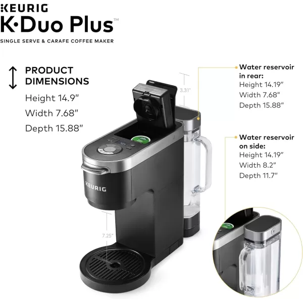 imageKeurig KDuo Plus Coffee Maker Single Serve KCup Pod and 12 Cup Carafe Brewer with Green Mountain Favorites Collection KCup Pods 40 count