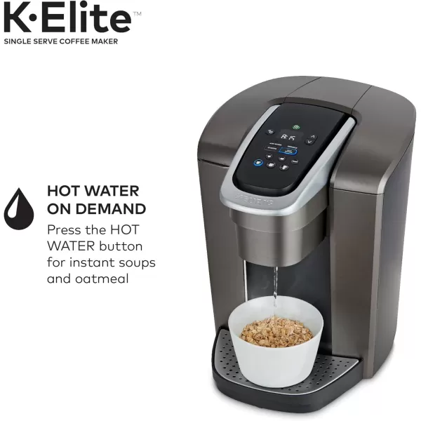 imageKeurig KElite Brushed Slate Single Serve Coffee Maker Milk Frother for Hot and Cold Milk FoamKElite Brushed Slate  Milk Frother