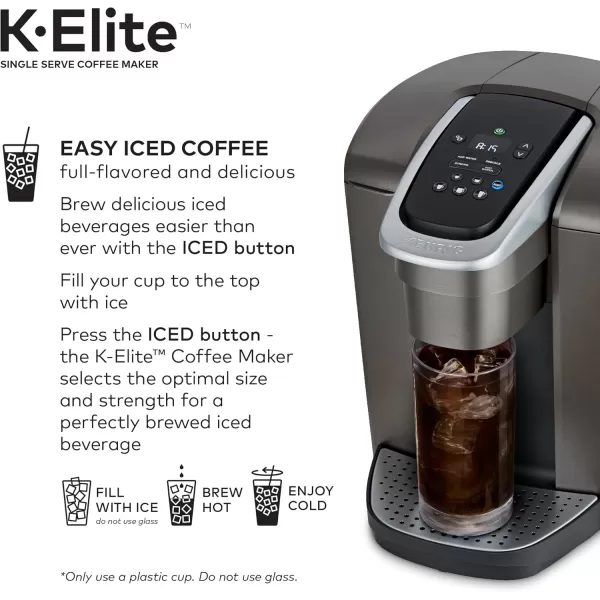 imageKeurig KElite Brushed Slate Single Serve Coffee Maker Milk Frother for Hot and Cold Milk FoamKElite Brushed Slate  Milk Frother