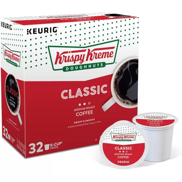 imageKeurig KSelect Coffee Maker Single Serve KCup Pod Coffee Brewer Black and Krispy Kreme Light Roast Coffee KCup Pods 32 Count