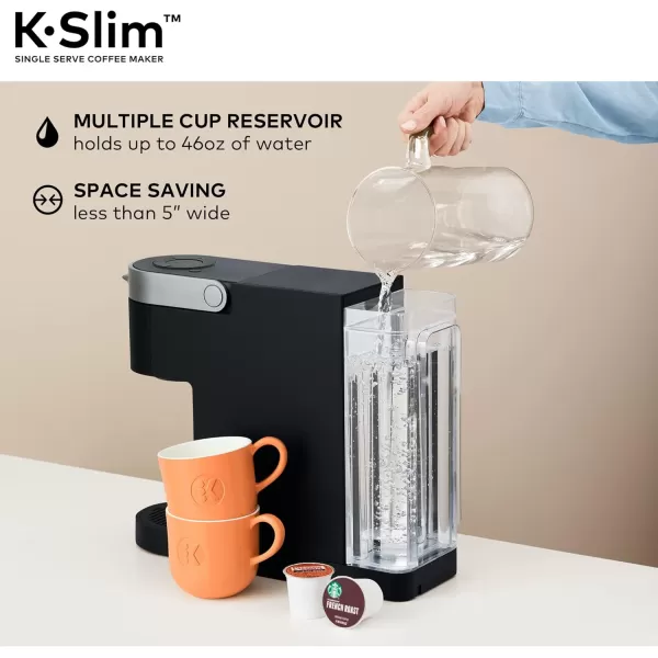 imageKeurig KSlim SingleServe KCup Coffee Maker Black and Keurig Standalone Milk Frother Black