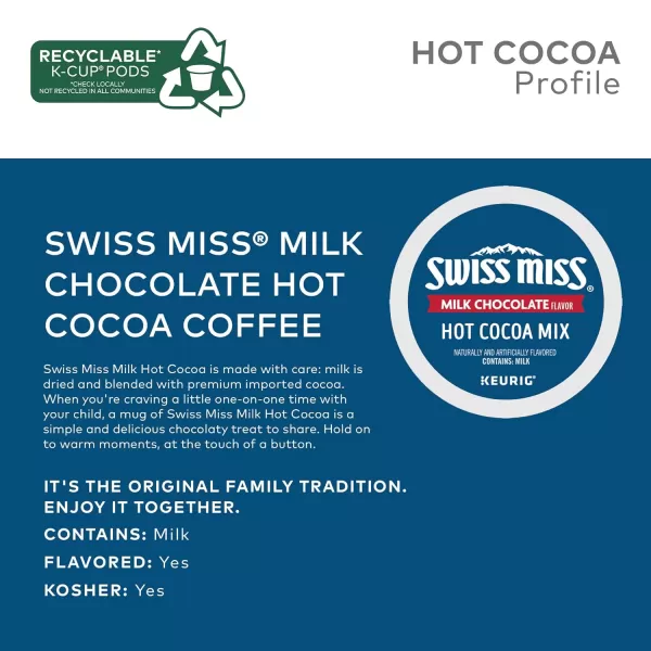 imageSwiss Miss Hot Cocoa Variety Pack Keurig SingleServe Hot Chocolate KCup Pods 40 CountMilk Chocolate