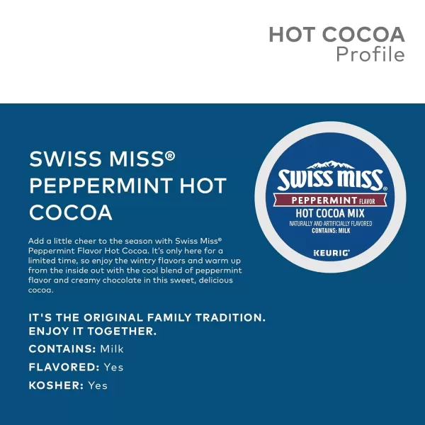 imageSwiss Miss Hot Cocoa Variety Pack Keurig SingleServe Hot Chocolate KCup Pods 40 CountPeppermint