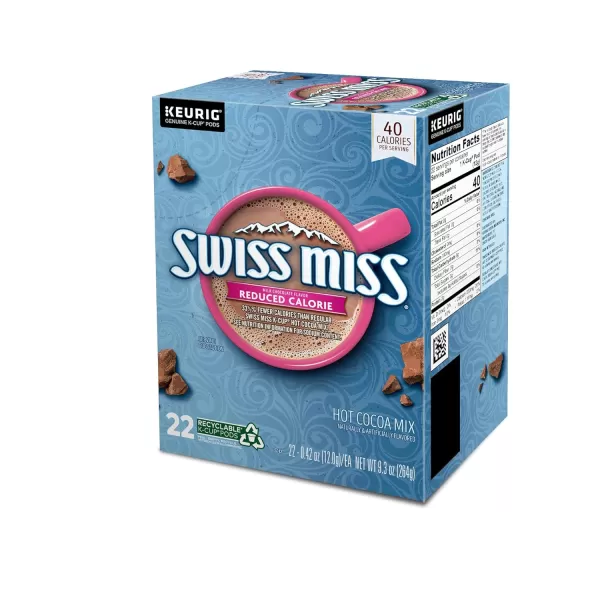 imageSwiss Miss Hot Cocoa Variety Pack Keurig SingleServe Hot Chocolate KCup Pods 40 CountReduced Calorie