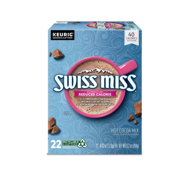 imageSwiss Miss Hot Cocoa Variety Pack Keurig SingleServe Hot Chocolate KCup Pods 40 CountReduced Calorie