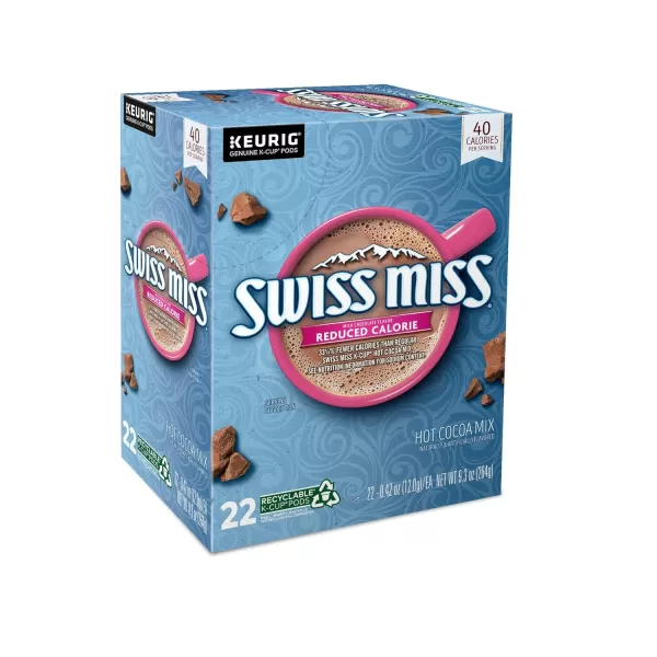 imageSwiss Miss Hot Cocoa Variety Pack Keurig SingleServe Hot Chocolate KCup Pods 40 CountReduced Calorie