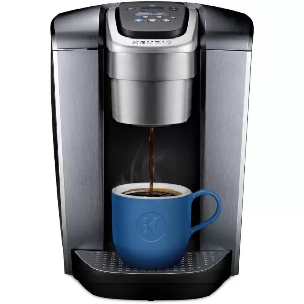 imageKeurig KElite Single Serve KCup Pod Coffee Maker with Strength and Temperature Control Iced Coffee Capability 8 to 12oz Brew Size Programmable Brushed SilverBrushed Silver