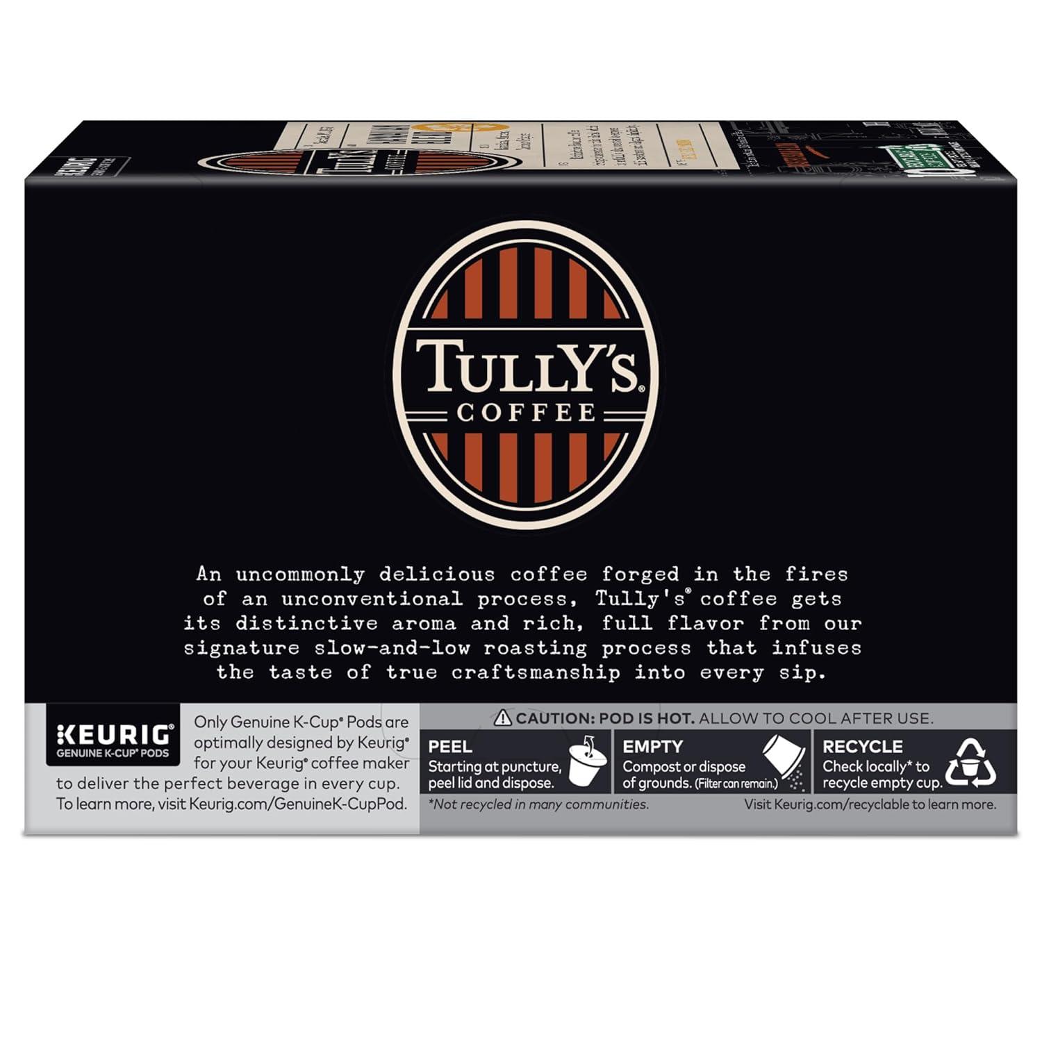 imageTullys Coffee French Roast Decaf Keurig SingleServe KCup Pods Dark Roast 96 CountHawaiian Blend